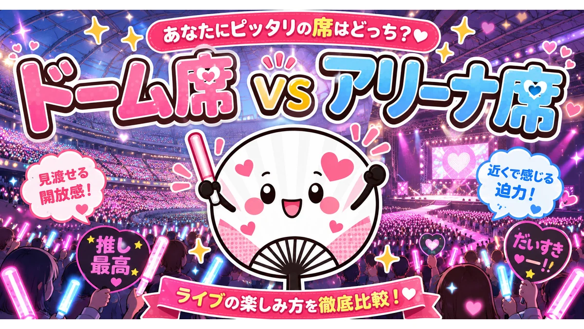ドーム席とアリーナ席の対策のアイキャッチ画像