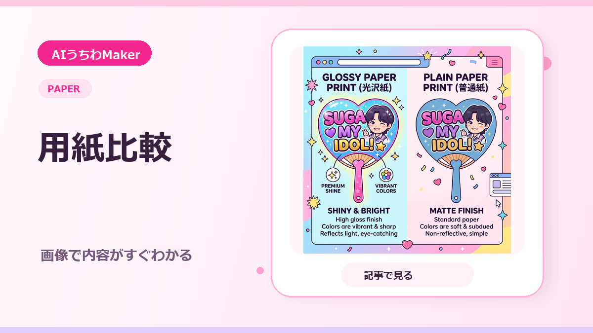 普通紙と光沢紙の比較のアイキャッチ画像