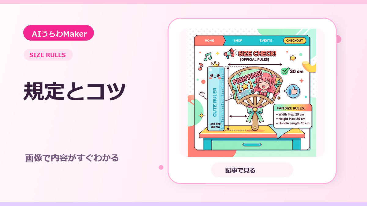 規定サイズ遵守とファンサをもらうコツのアイキャッチ画像